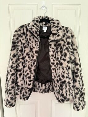 Women's Faux Fur Leopard Bomber Jacket